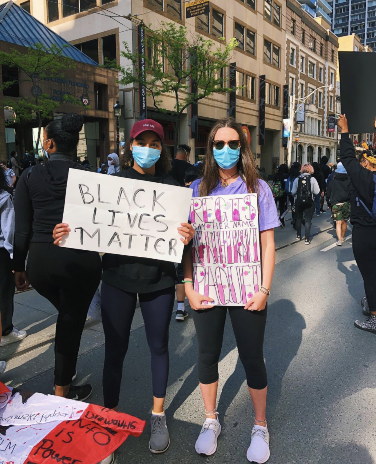 Aja Gyimah at Toronto protest